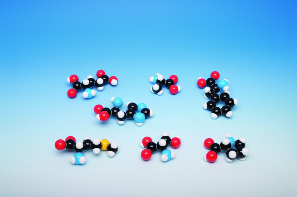 Molekülmodelle, Makromoleküle, organisch Molymod® | Typ: PVC - Polyvinylchlorid, Beschreibung: 5 Monomer Einheiten