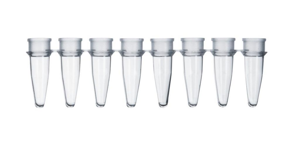 LLG-PCR-Tubes, 8er Strips mit separatem Deckelstreifen, PP