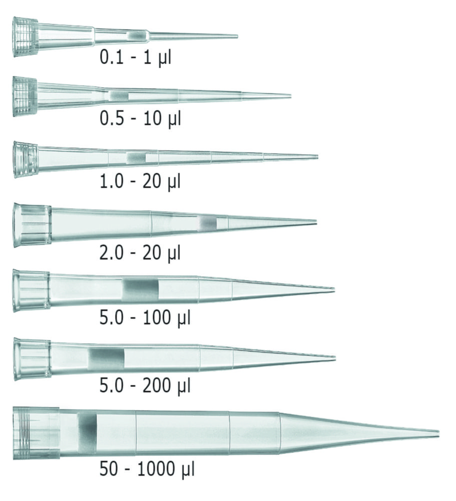 Filterspitzen lose verpackt im wiederverschließbaren Beutel, unsteril
