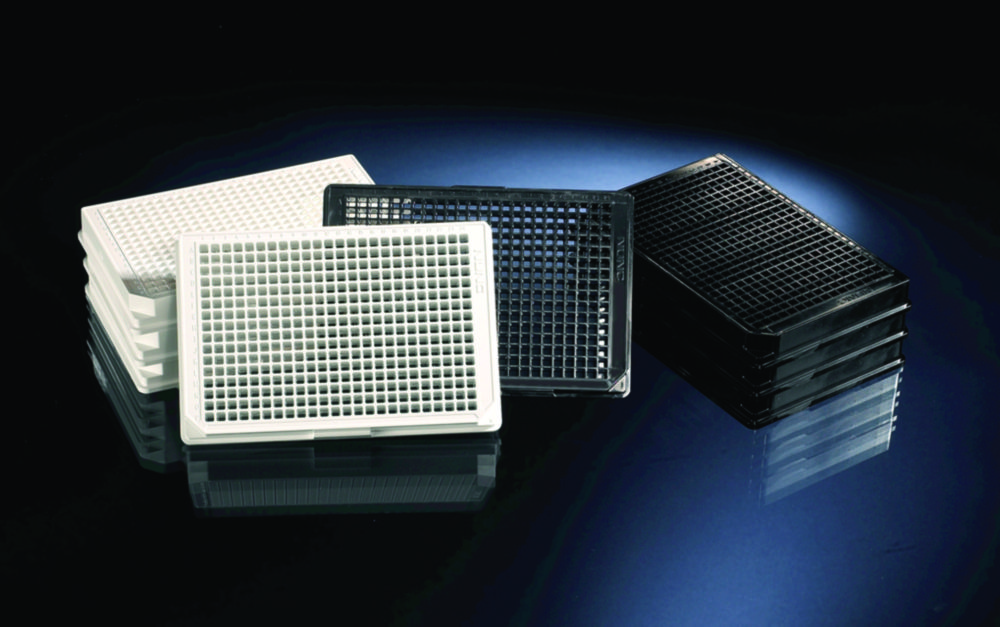 384 Well Platten mit transparentem Boden, PS