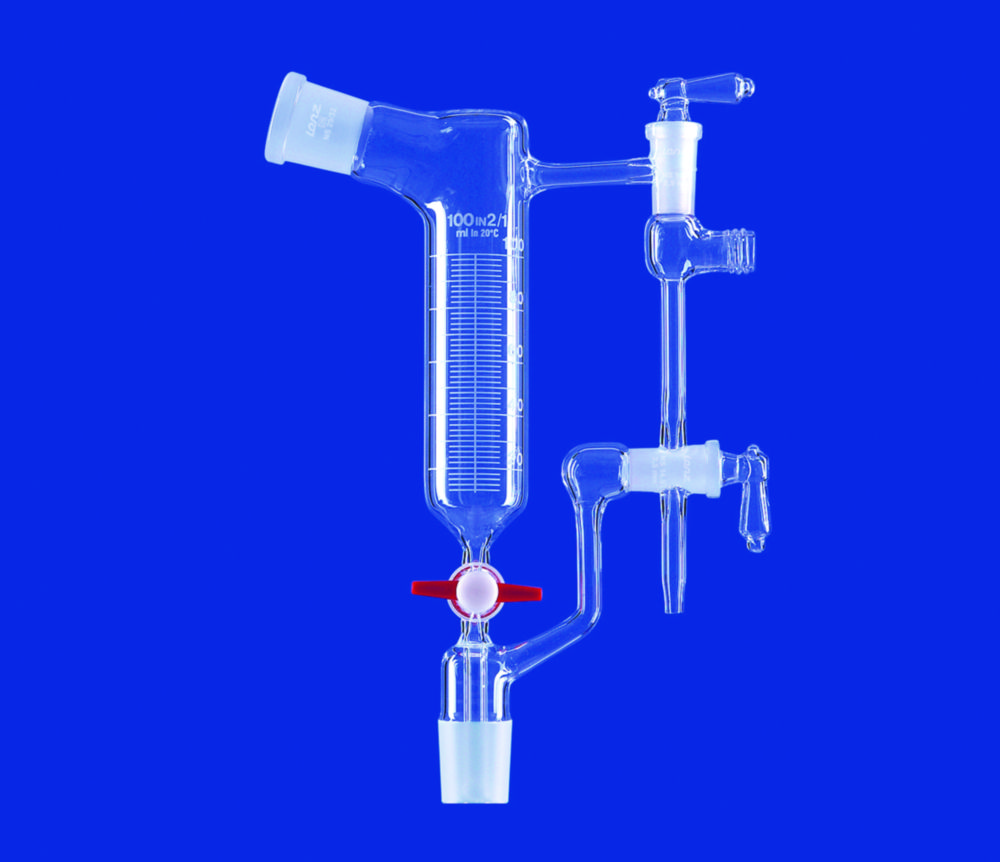 Destilliervorlagen nach Anschütz-Thiele, schräg, DURAN®-Rohr | Kern[e]: NS14/23, Hülse[n]: NS14/23