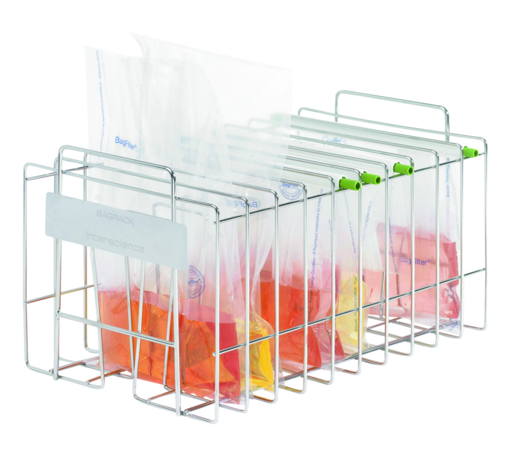 Zubehör für BagSystem® | Typ: BagRack® Slide, Beschreibung: Metallgestell zur Lagerung von 12 Beuteln