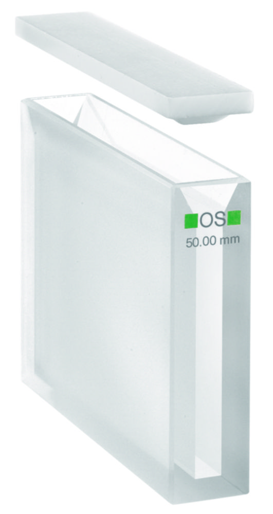 Küvetten für Absorptionsmessungen, VIS-Bereich | Typ: Großküvette, Beschreibung: Großküvette, Glasdeckel, Volumen µl: 88000