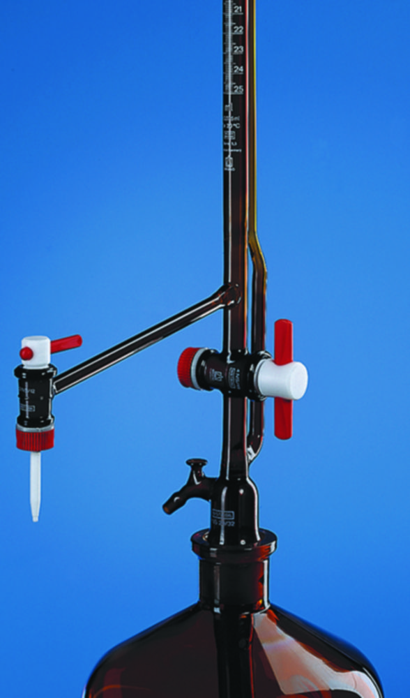 Titrierapparat nach Pellet, Boro 3.3 braun, Klasse B, mit Zwischenhahn