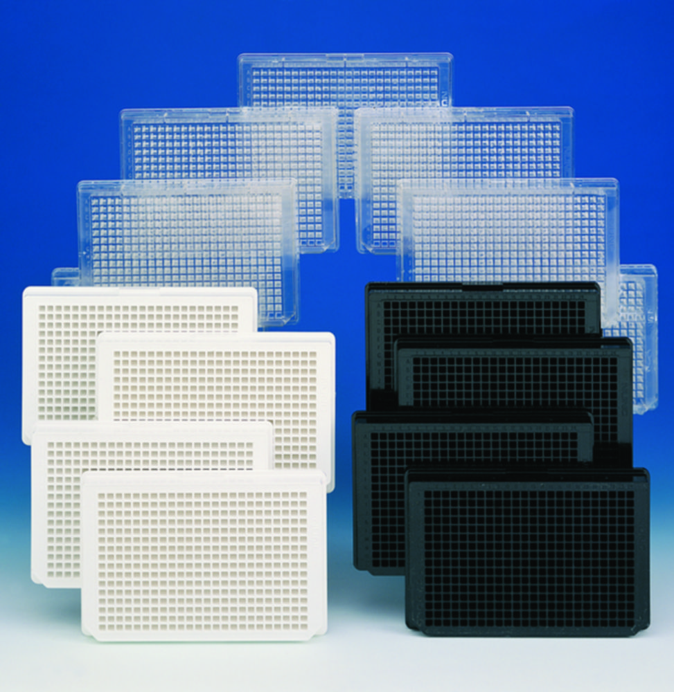 384-well Mikrotiterplatten, PS, unbehandelt | Anzahl Wells: 384, Nennvolumen: 120 µl, Arbeitsvolumen: 10 ... 100 µl