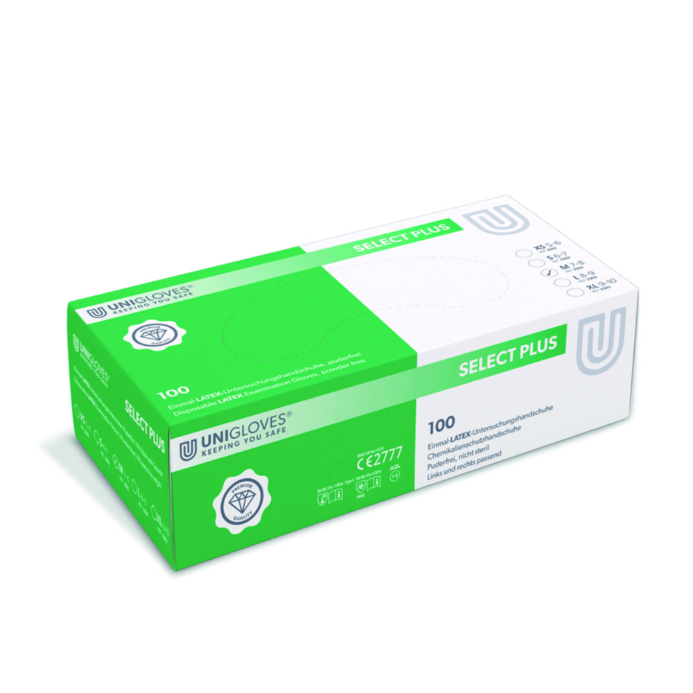Einmalhandschuhe Select Plus, Latex | Handschuhgröße: M, Länge: 240 mm
