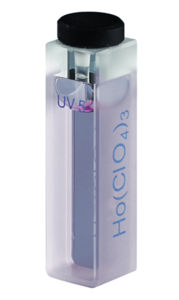 Sekundärstandards zur Kalibrierung von Spektralfotometern | Typ: 667-UV5, Beschreibung: Flüssigfilter UV5, Holmiumoxid in Perchlorsäure, Wellenlänge nm: 240 - 650