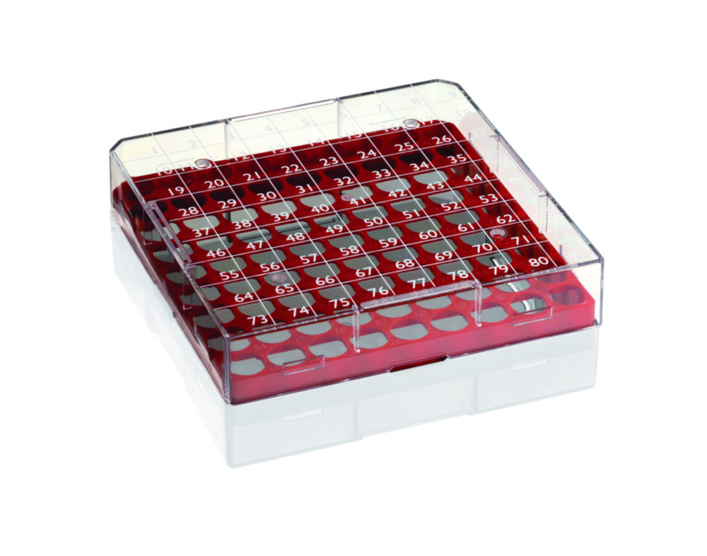 Kryoboxen mit Rastereinsatz, 132 x 132