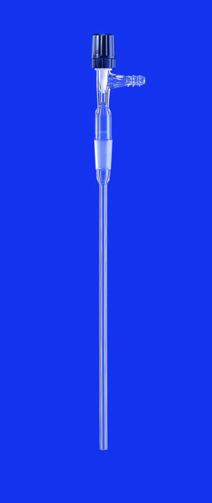 Gaseinleitungsrohr mit Ventilhahn, DURAN®-Rohr