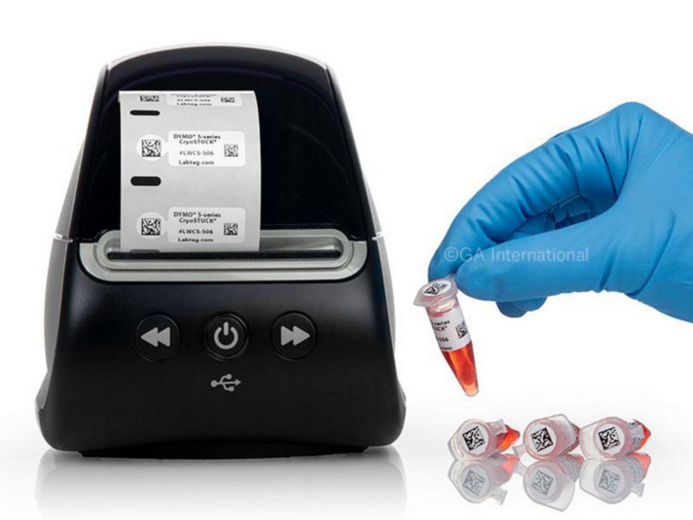 Kryo-Etiketten CryoSTUCK®, rechteckig und rund | Typ: CryoSTUCK®, Farbe: weiß, Ø: 9.5 mm