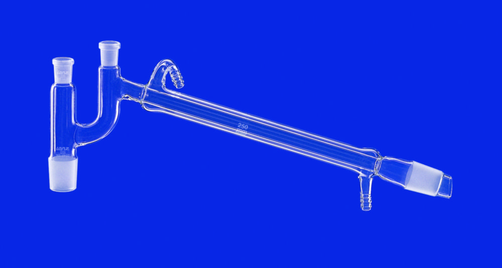 Destillierbrücken nach Claisen mit NS-Abgang und Liebigkühler, DURAN®-Rohr