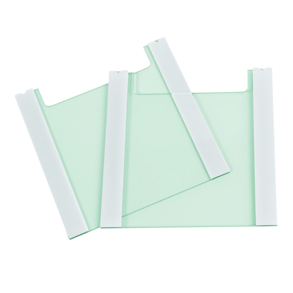 Zubehör für Elektrophoresekammern OmniPage Mini | Beschreibung: Glasplatte ausgeschnitten mit Spacer, Dicke mm: 1,00