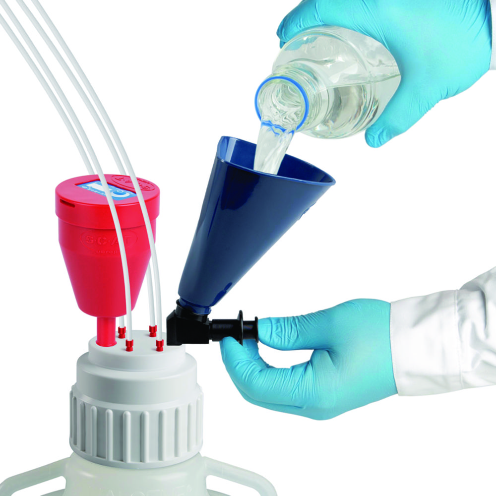 SafetyWasteCaps mit Sicherheitstrichter für flüssige Abfälle