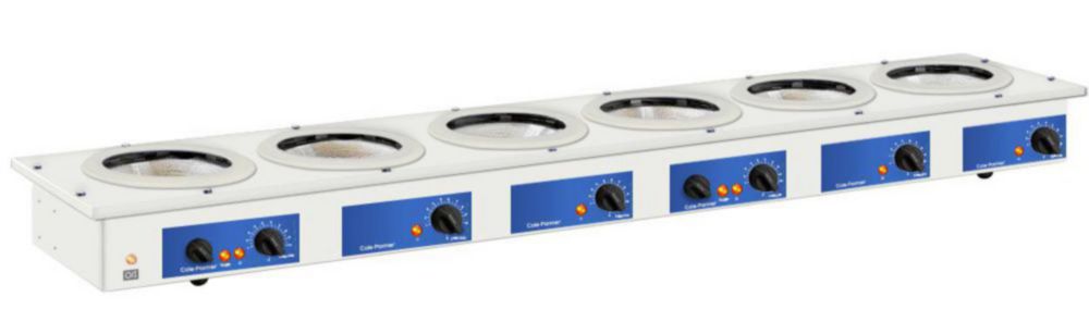 Extraktions-Reihenheizbänke mit Rührfunktion SHM-200-MP | Typ: SHM-200-MP6-500, Max. Temperatur: 450 °C