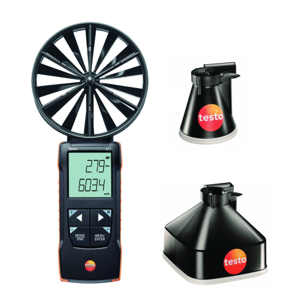 Flügelrad-Anemometer testo 417, Tricher-Set 1