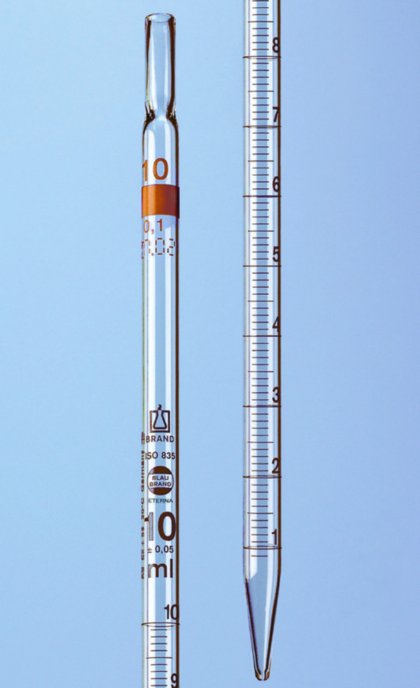 Messpipette mit völligem Ablauf, AR-glas®, Klasse AS, braun graduiert, Typ 2