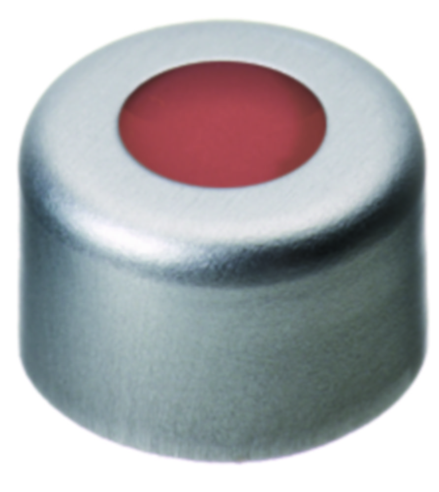 LLG-Aluminium Bördelverschlüsse ND8, fertig montiert | Farbe: silber, Mit Loch: Ja