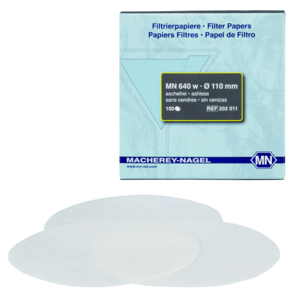 Filtrierpapiere Typ MN 640 w, quantitativ, Rundfilter