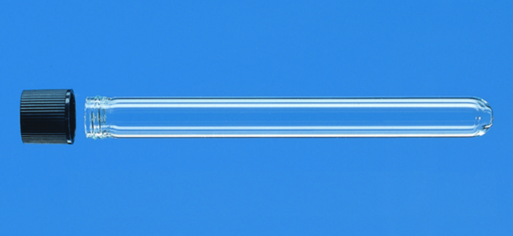 Kulturröhrchen, Glas, mit Schraubkappe, PP