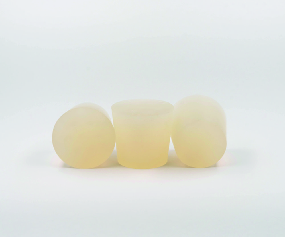 Silikonstopfen, mit einer Bohrung