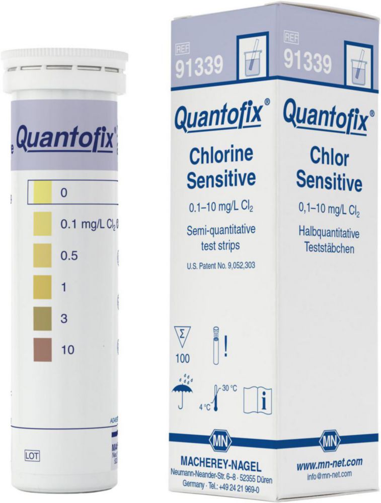 Teststäbchen QUANTOFIX® | Für: Chlor Sensitive CE***, Messbereich: 0,1 ... 10 mg/l Cl2