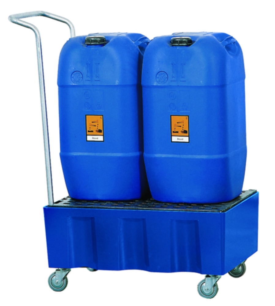 Auffangwannen, PE | Auffangvolumen: 60 l, Abmessungen (BxTxH): 725 x 525 x 330 mm