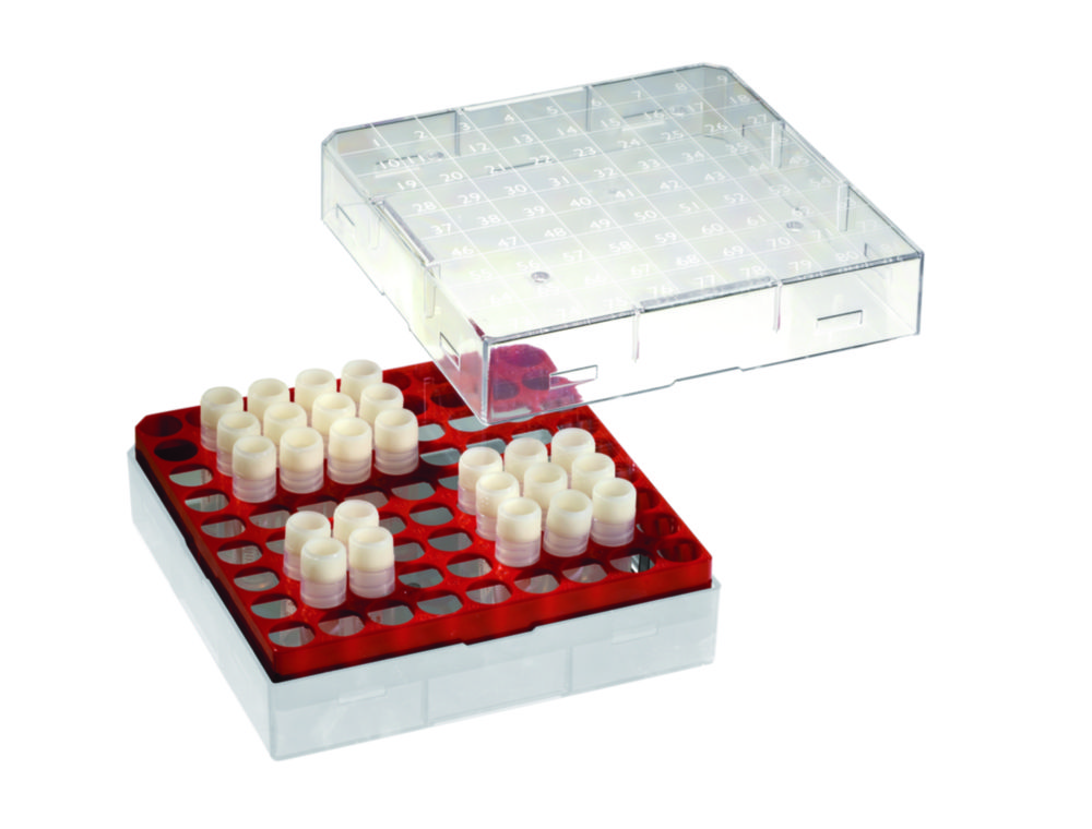 Kryoboxen mit Rastereinsatz, 132 x 132