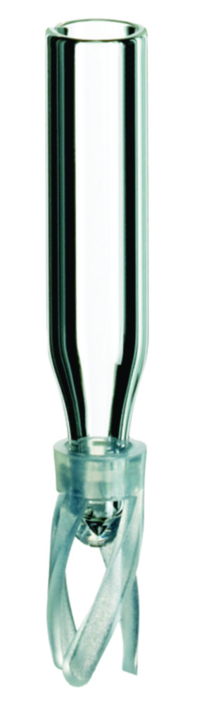 Einsätze für LLG-Gewindeflaschen ND9 (Kurzgewinde)/ND10 und LLG-Schnappringflaschen ND11, weite Öffnung | Nennvolumen: 0.1 ml, Abmessungen (ØxH): 5,7 x 29 mm