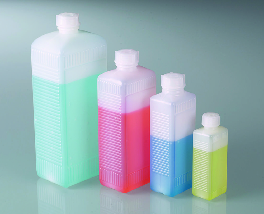 Vierkantflaschen mit Schraubverschluss, HDPE