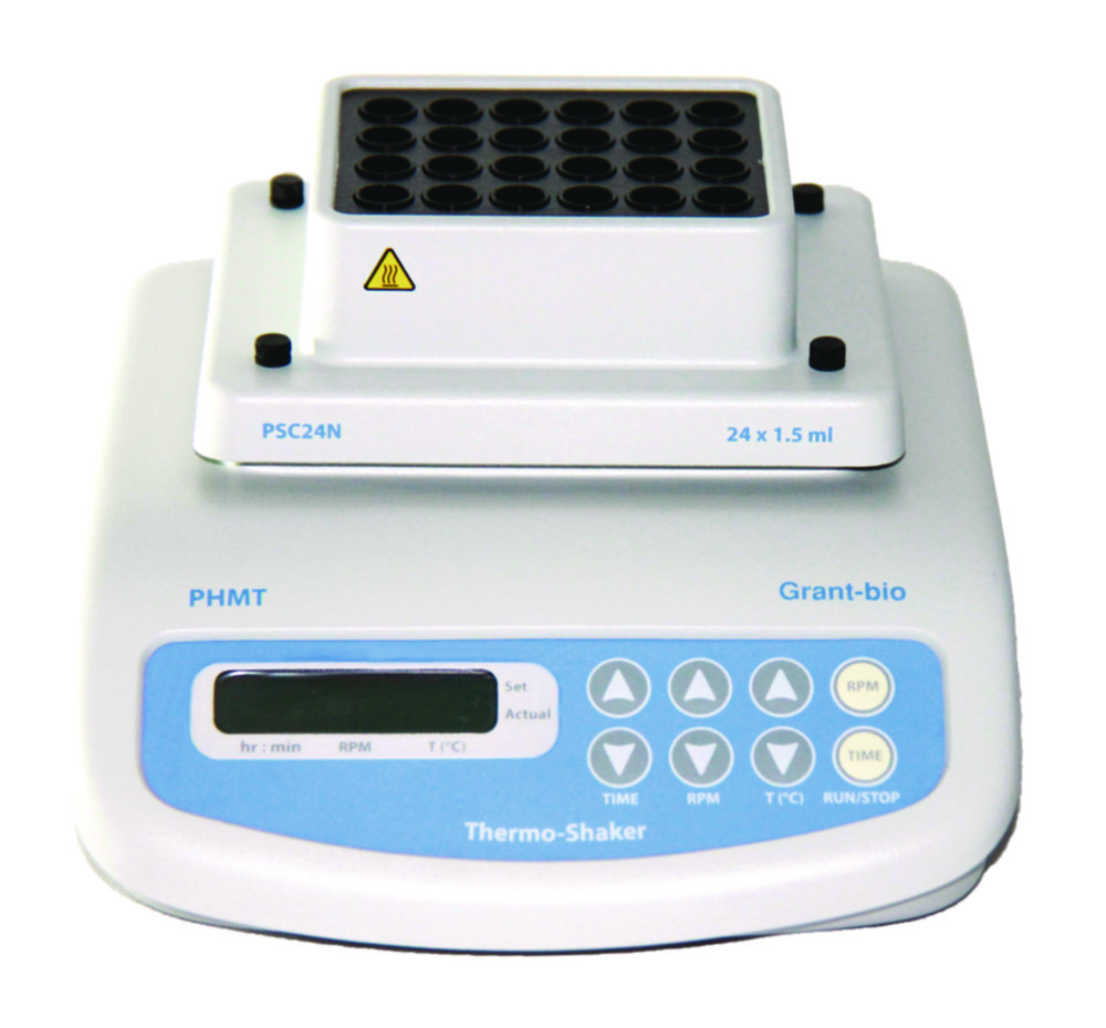 Thermoschüttler PHMT für Mikrolitergefäße | Typ: PHMT-PSC24N, Für: 24 x 1,5 ml, min. Betriebstemperatur RT + °C: 5